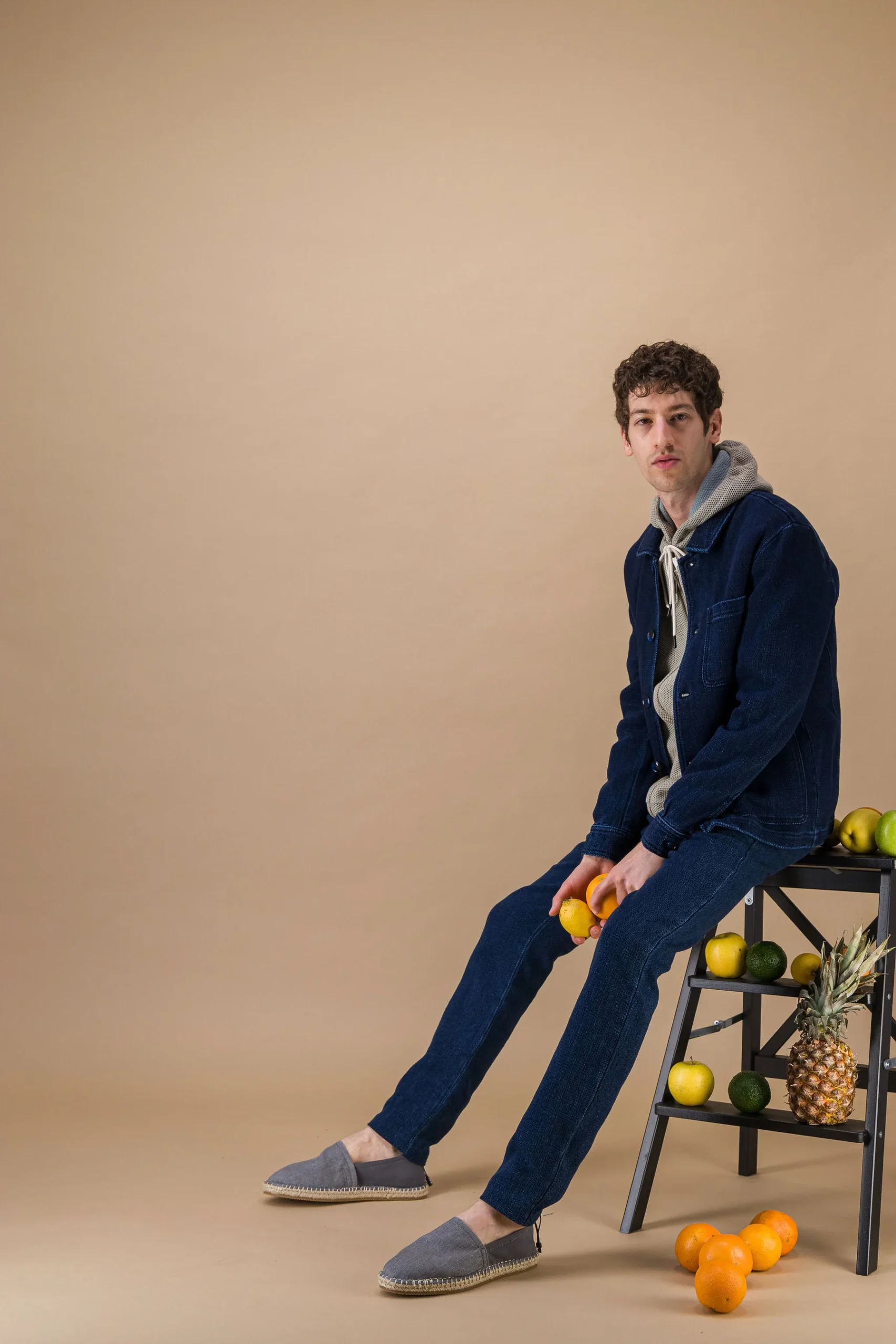 Hoodie Sweat in honeycomb weave cotton - Image 4