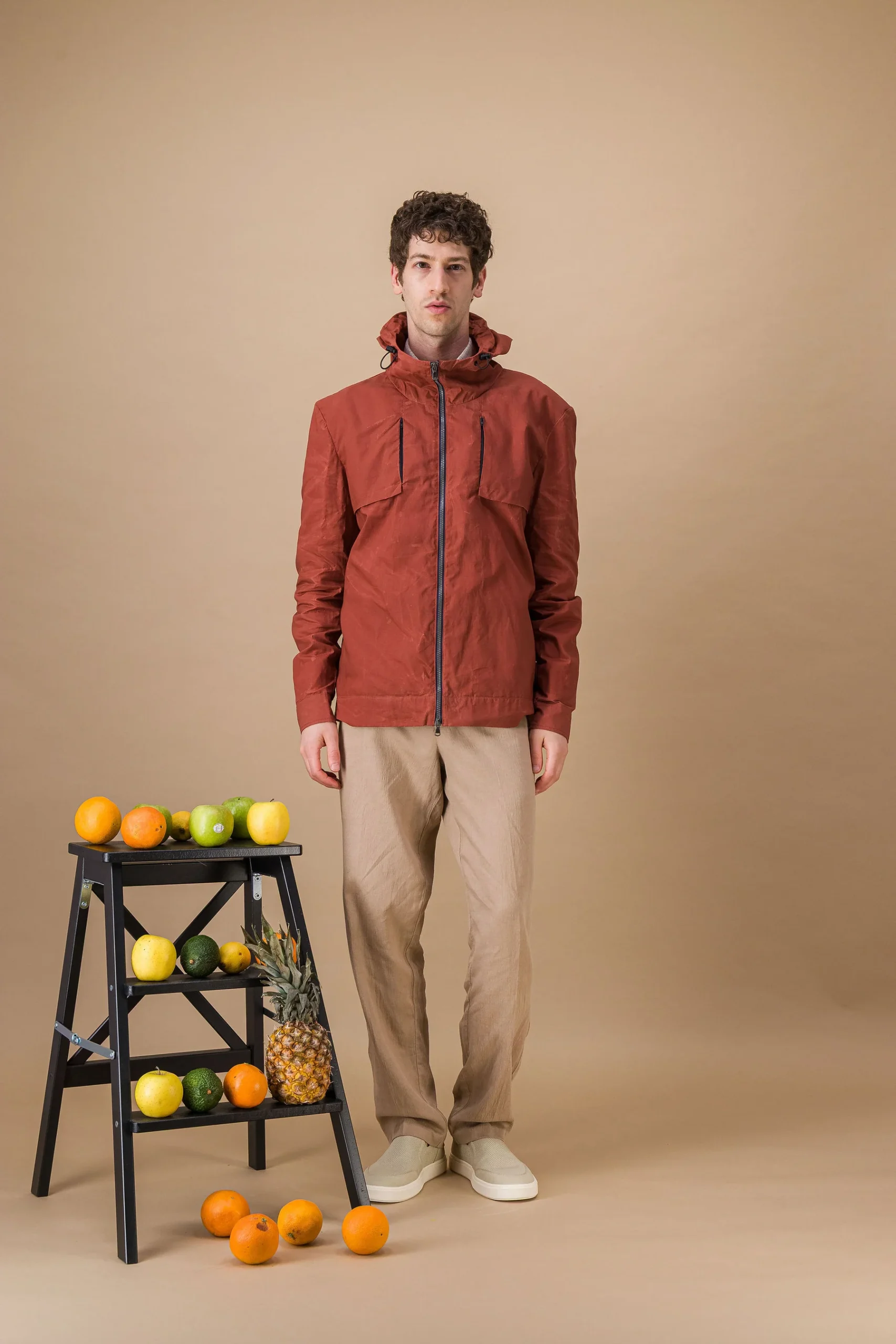 Alpinist’ waterproof jacket cherry red - Image 2