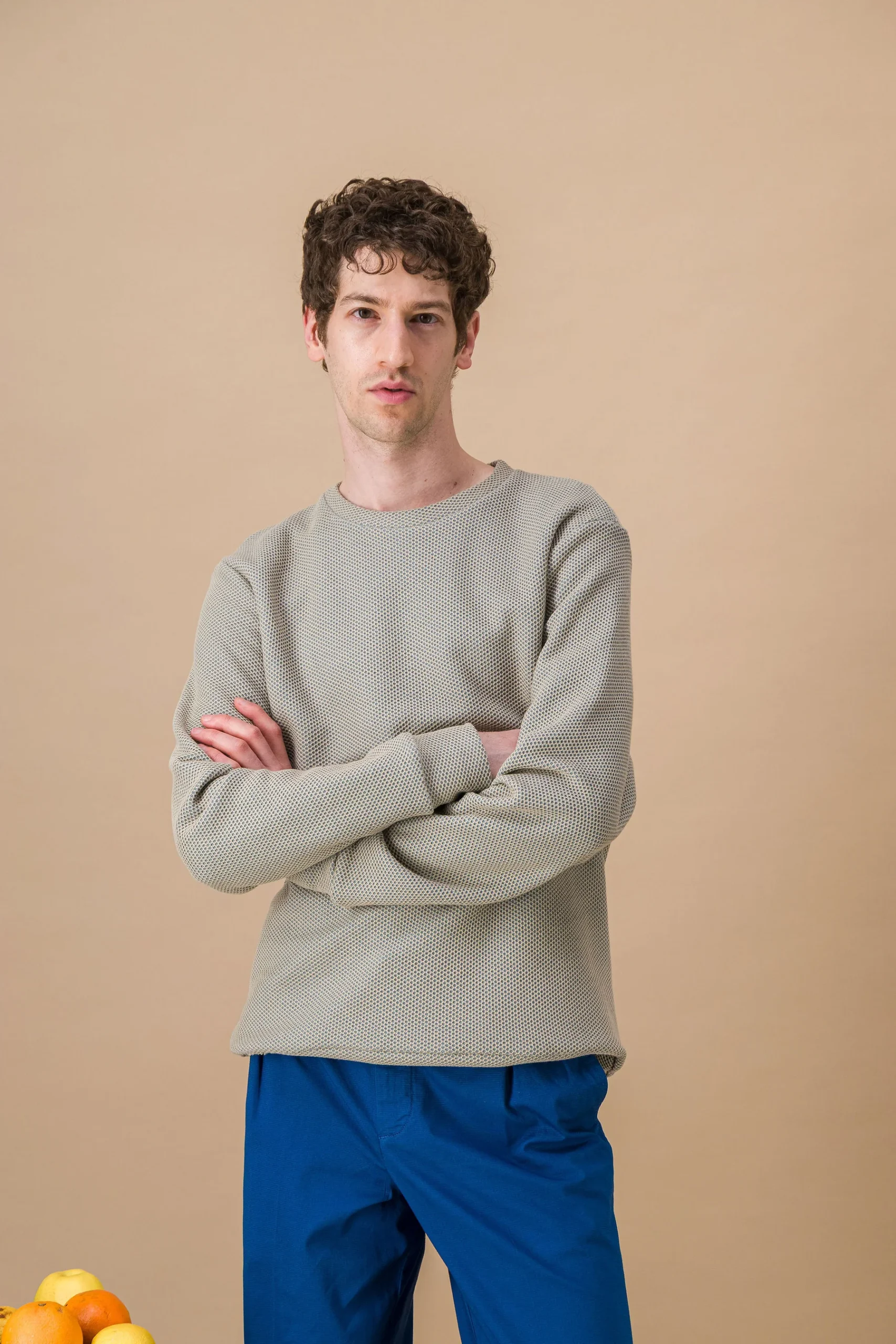 Sweat in honeycomb weave cotton