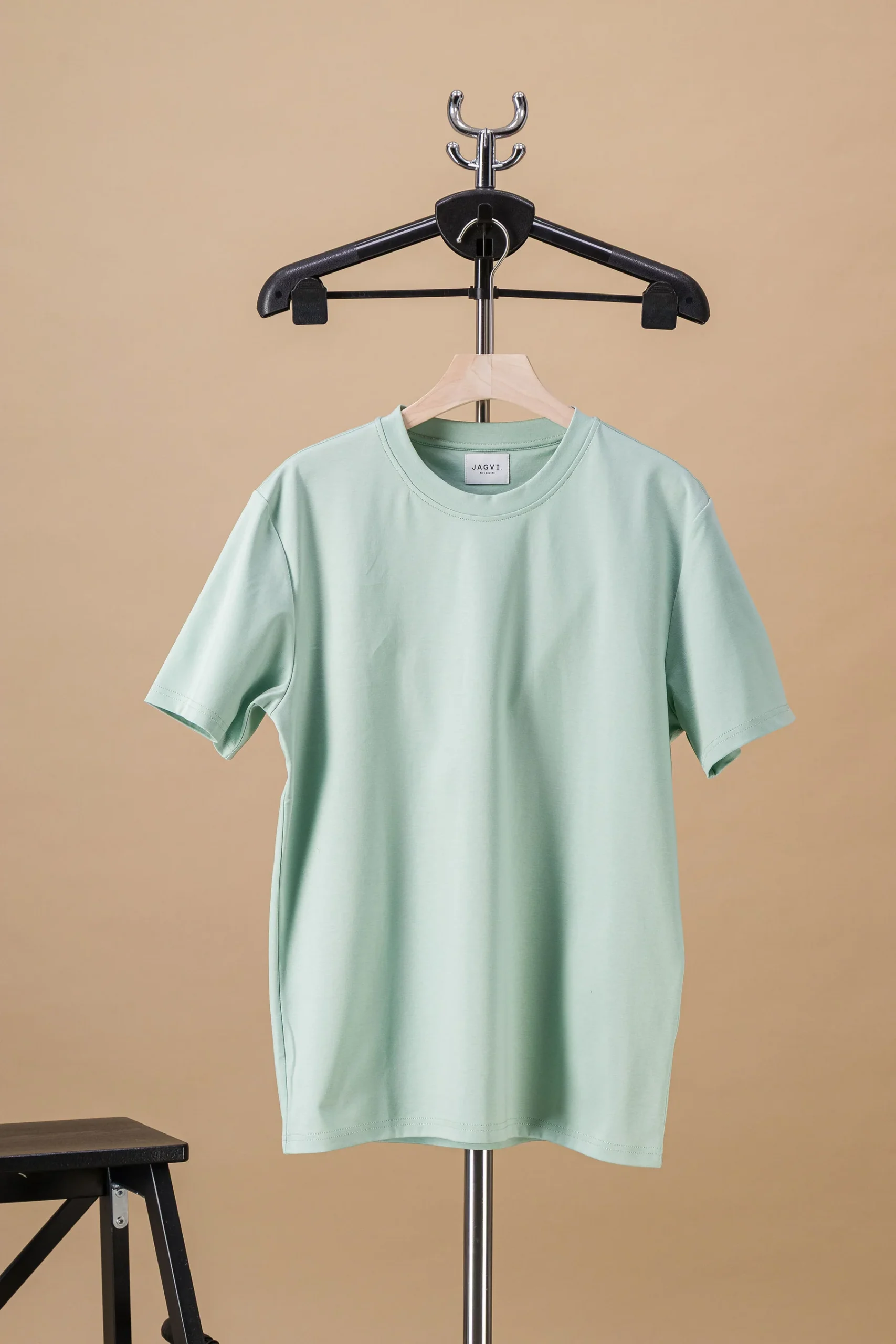 "ONE" T-shirt, Japanese organic cotton, aqua green - Image 3