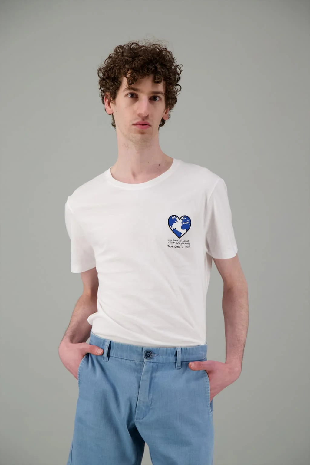 Japanese organic cotton blue planet T Shirt