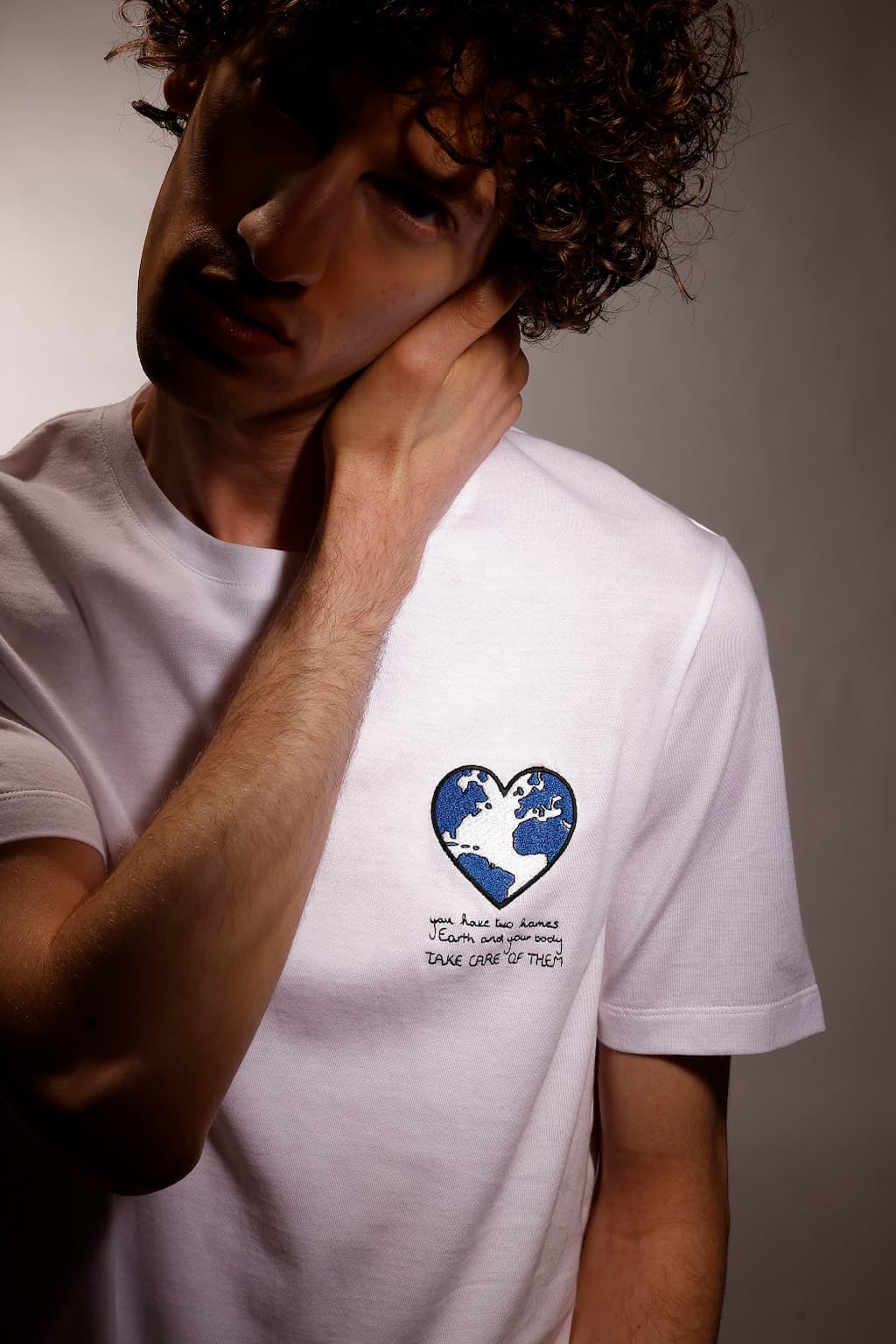 Japanese organic cotton blue planet T Shirt - Image 3