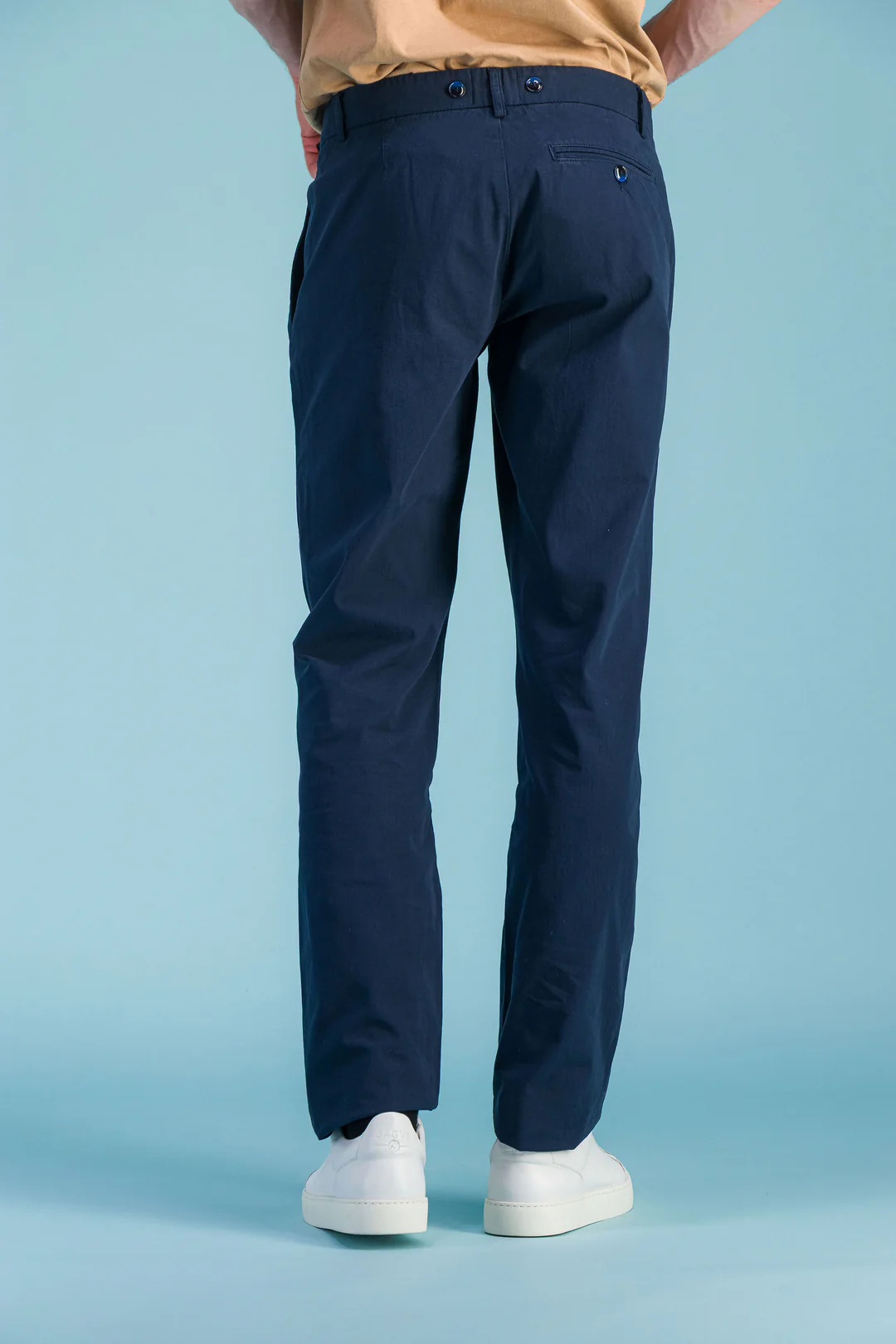 Blue Darted Japanese Cotton City Trousers Men – JAGVI - Image 2
