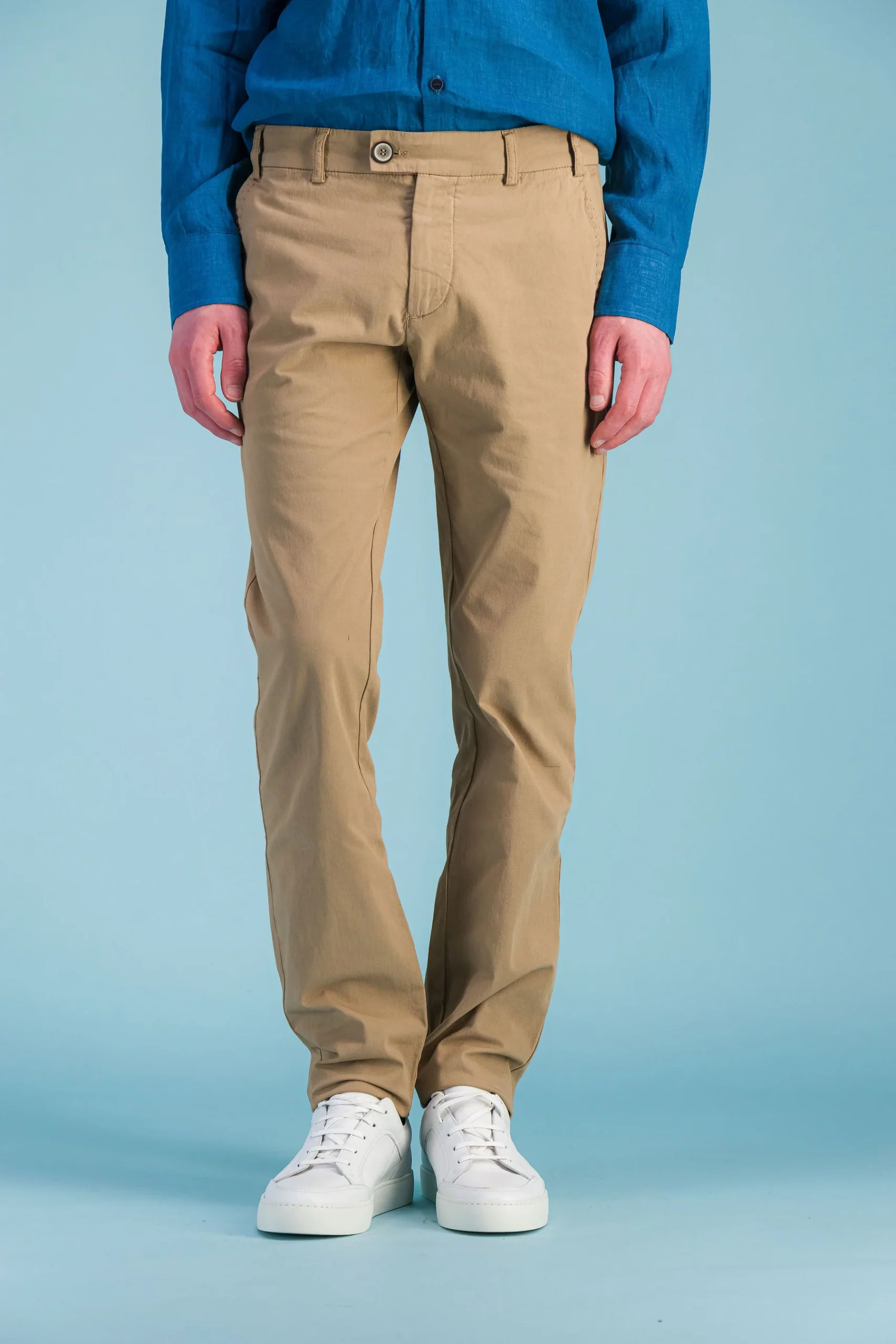 Beige Lightweight Organic Cotton City Trousers Men – JAGVI