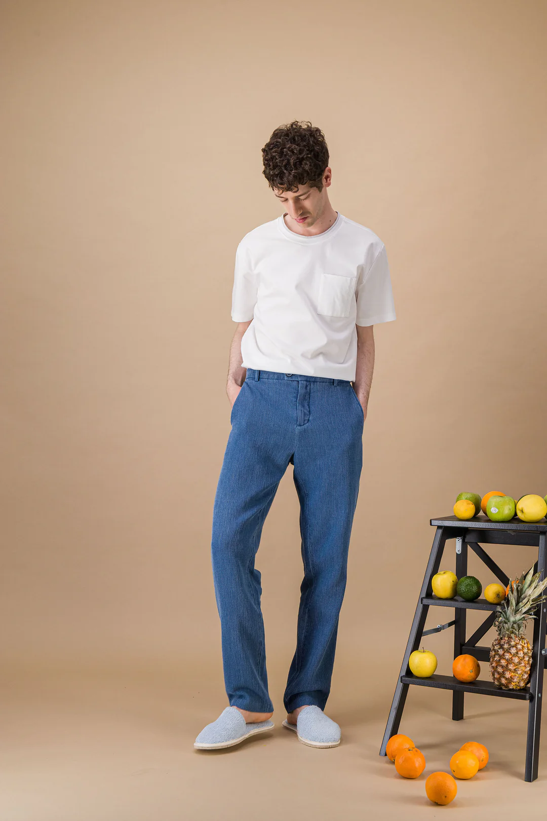 Organic Japanese Denim City Pant (8 oz) — Bleach - Image 4